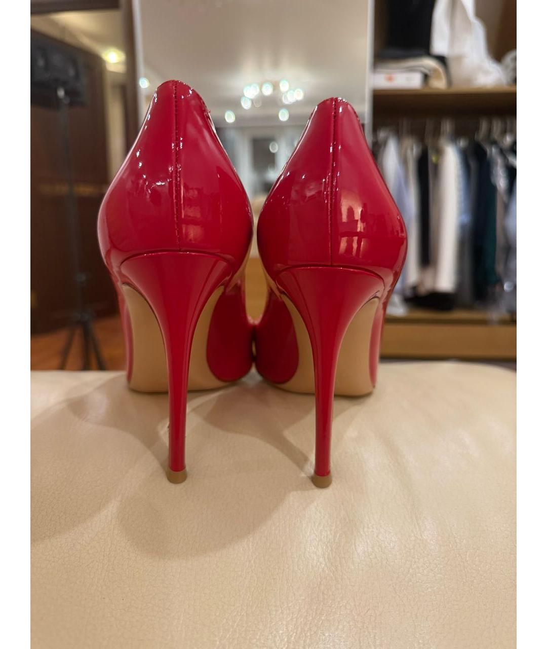 GIANVITO ROSSI Красные туфли из лакированной кожи, фото 4