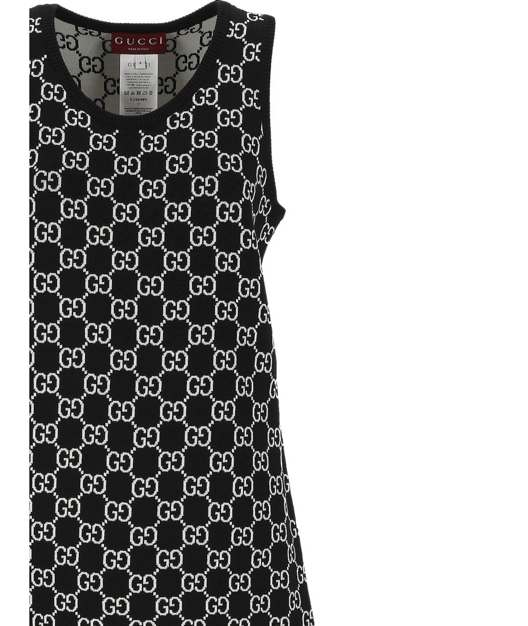 GUCCI Черное шерстяное повседневное платье, фото 2