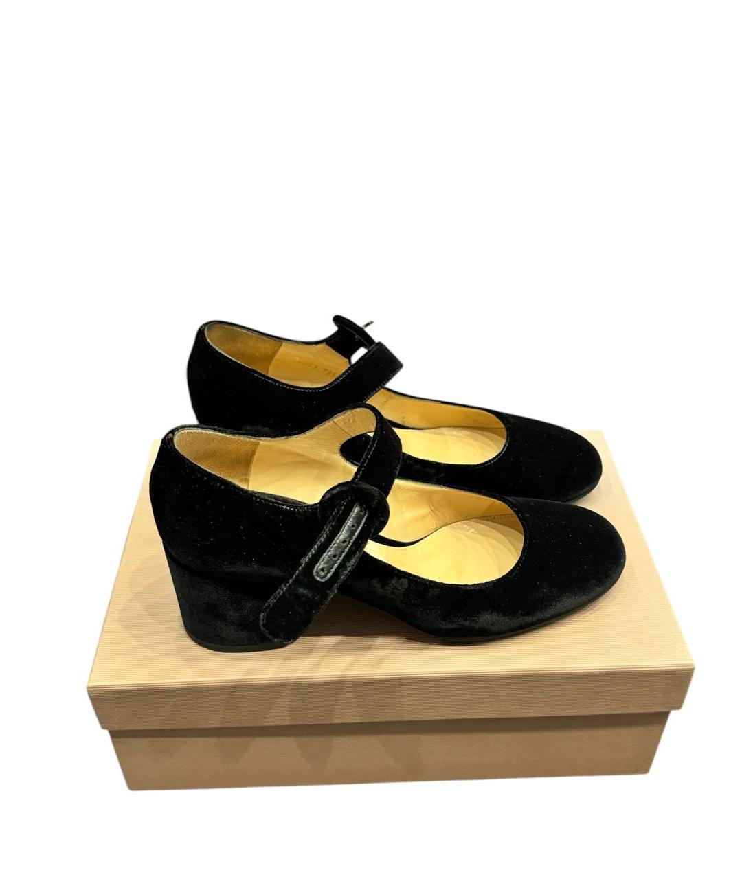 GIANVITO ROSSI Черные бархатные туфли, фото 9