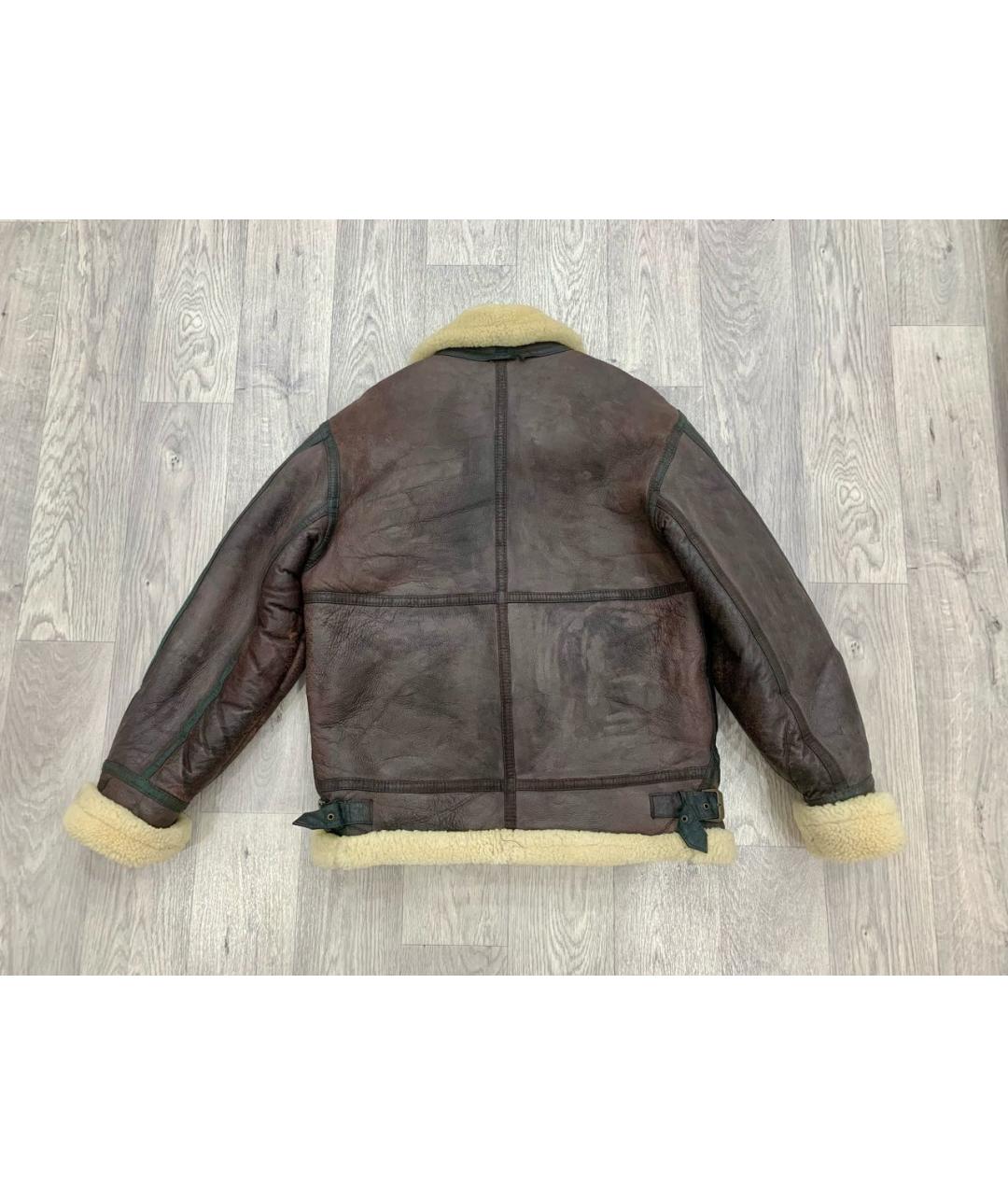 STUSSY Коричневая кожаная дубленка/шуба, фото 2