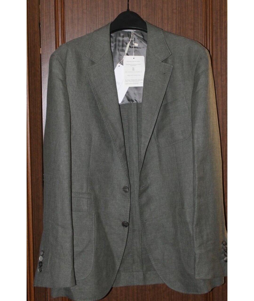 BRUNELLO CUCINELLI Зеленый льняной пиджак, фото 6