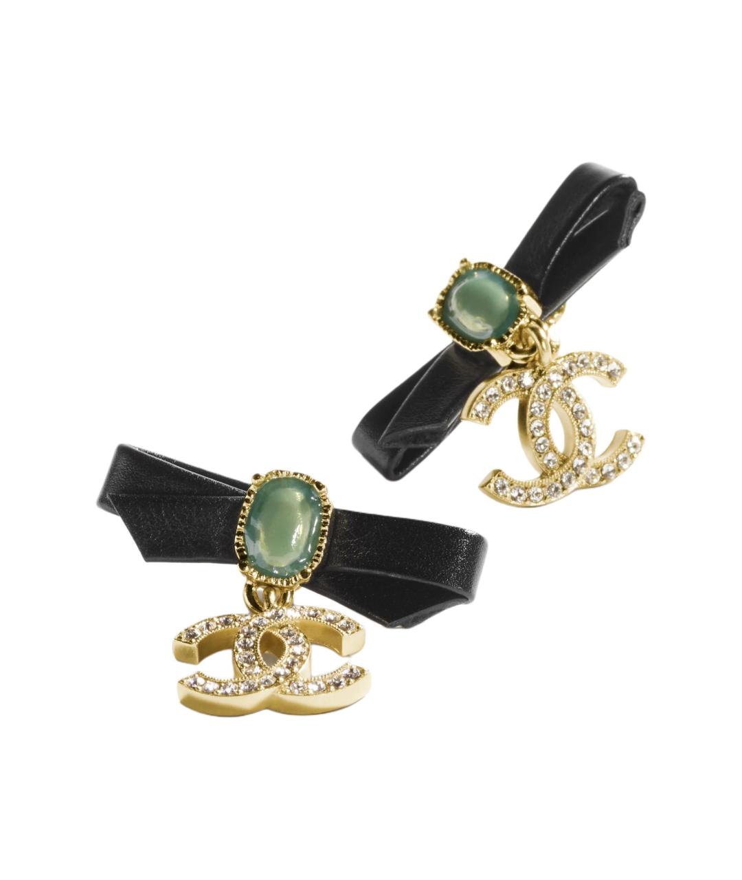 CHANEL Золотые металлические серьги, фото 2