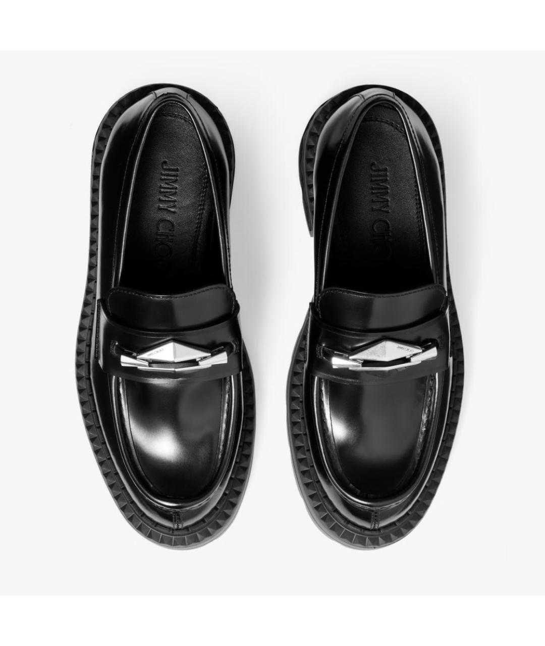 JIMMY CHOO Черные кожаные лоферы, фото 3