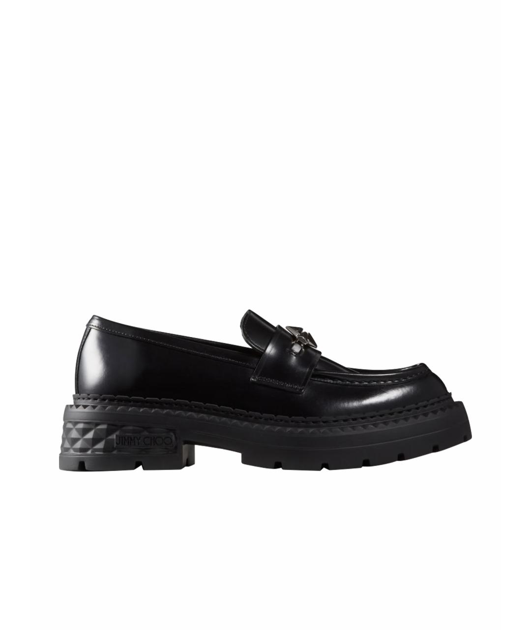 JIMMY CHOO Черные кожаные лоферы, фото 1