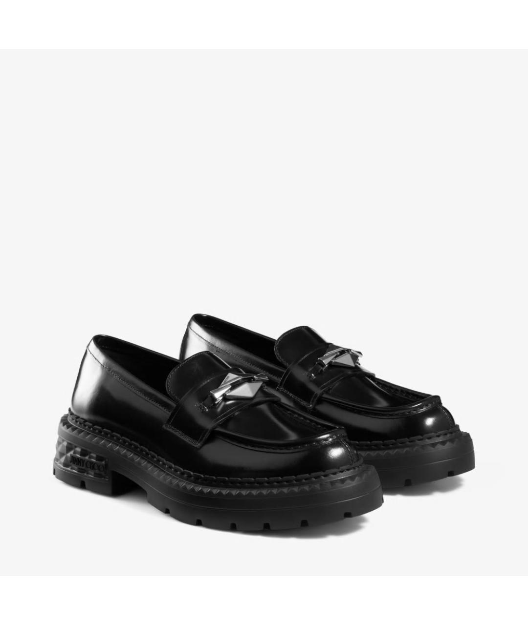 JIMMY CHOO Черные кожаные лоферы, фото 2