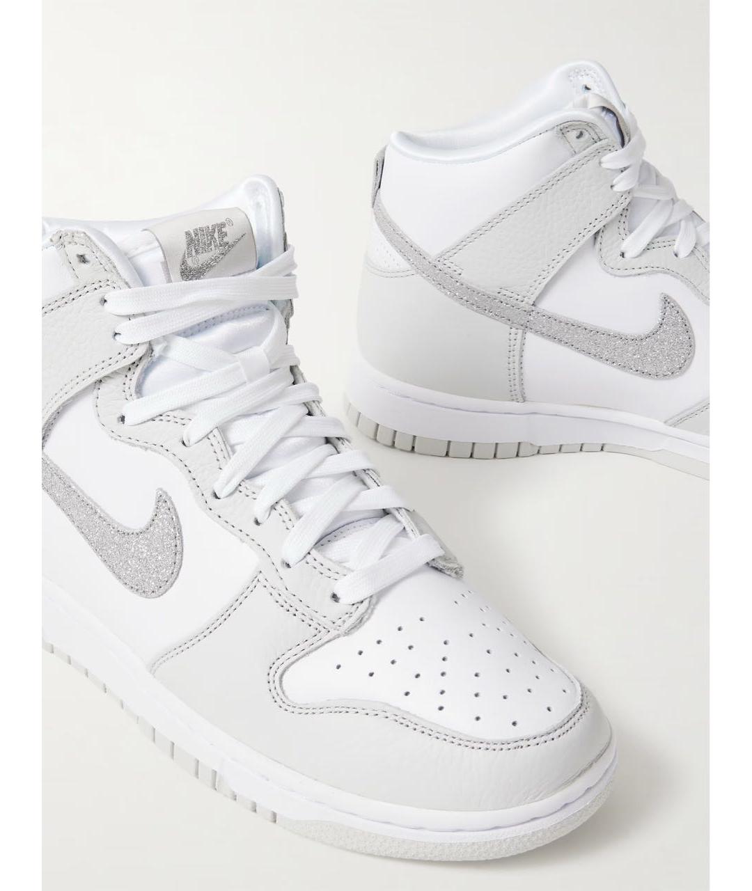 NIKE Белые кожаные кроссовки, фото 2
