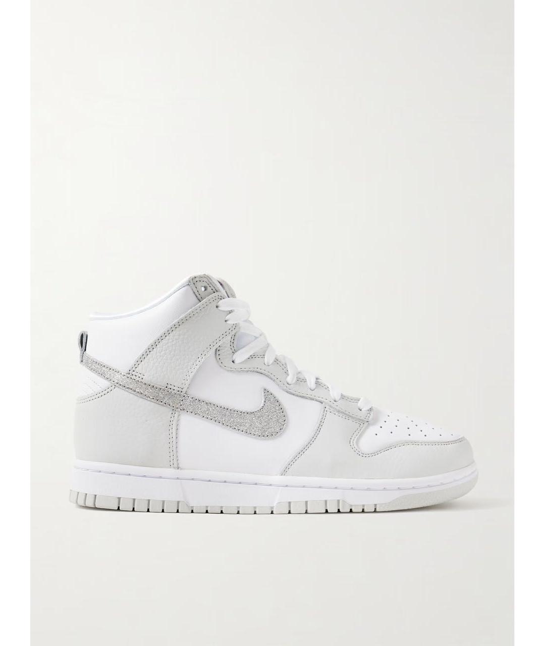 NIKE Белые кожаные кроссовки, фото 5