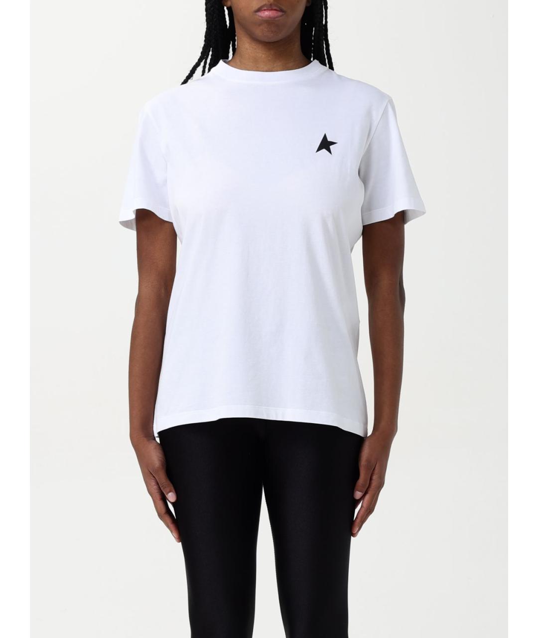 GOLDEN GOOSE DELUXE BRAND Белая хлопковая футболка, фото 2