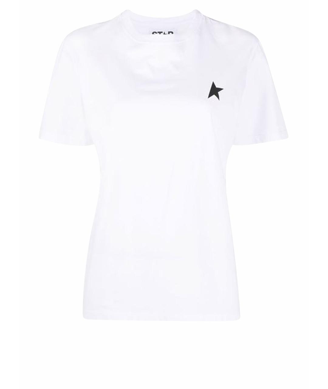 GOLDEN GOOSE DELUXE BRAND Белая хлопковая футболка, фото 1