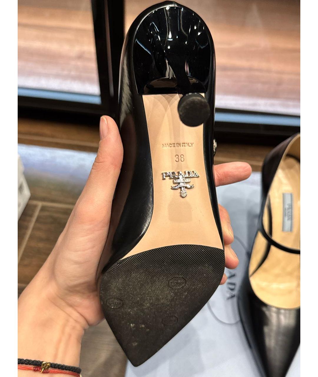 PRADA Черные кожаные туфли, фото 7
