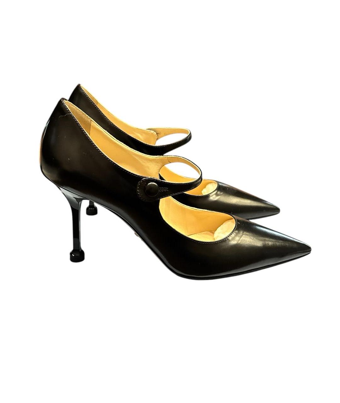 PRADA Черные кожаные туфли, фото 9