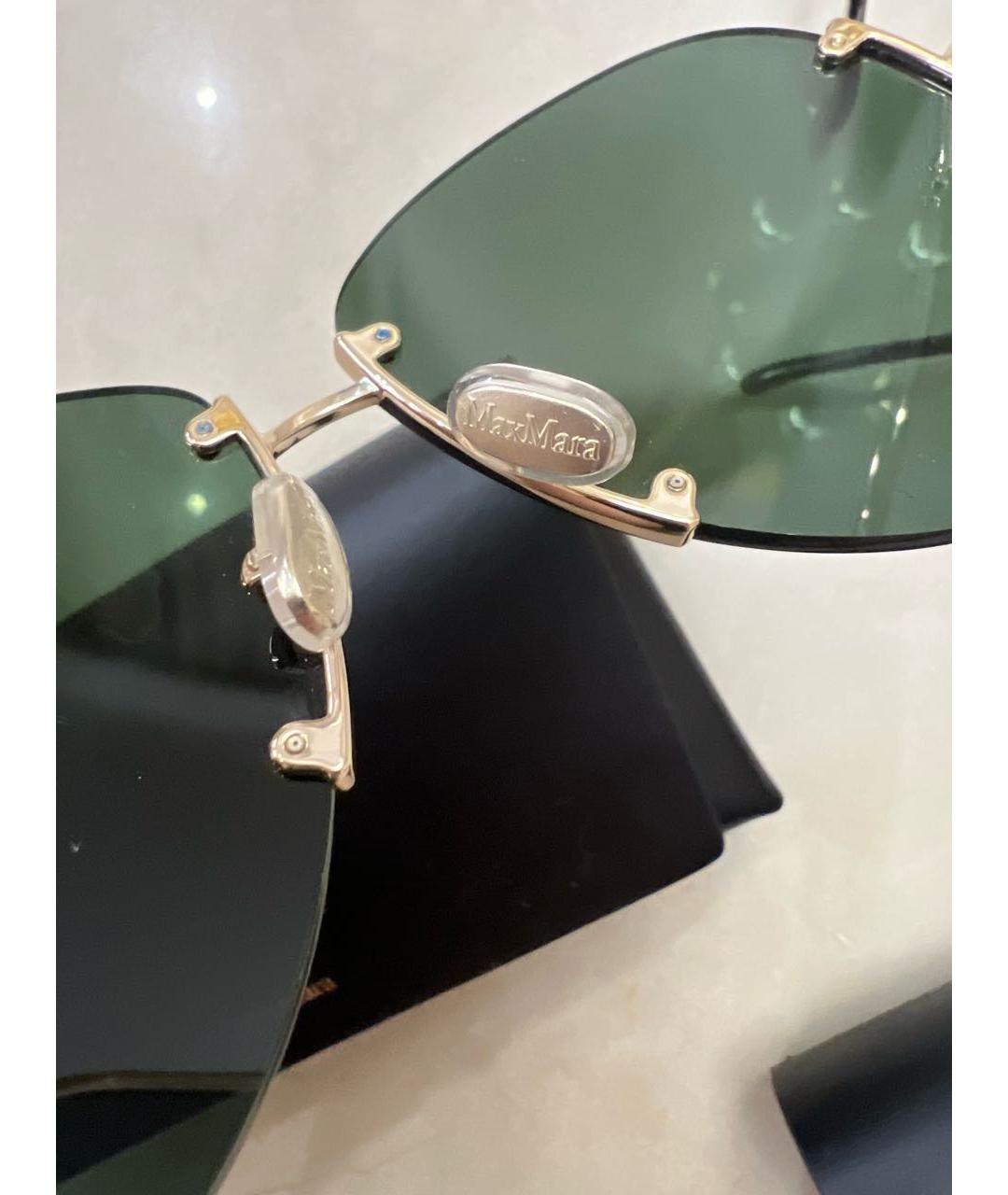 MAX MARA Серые металлические солнцезащитные очки, фото 5