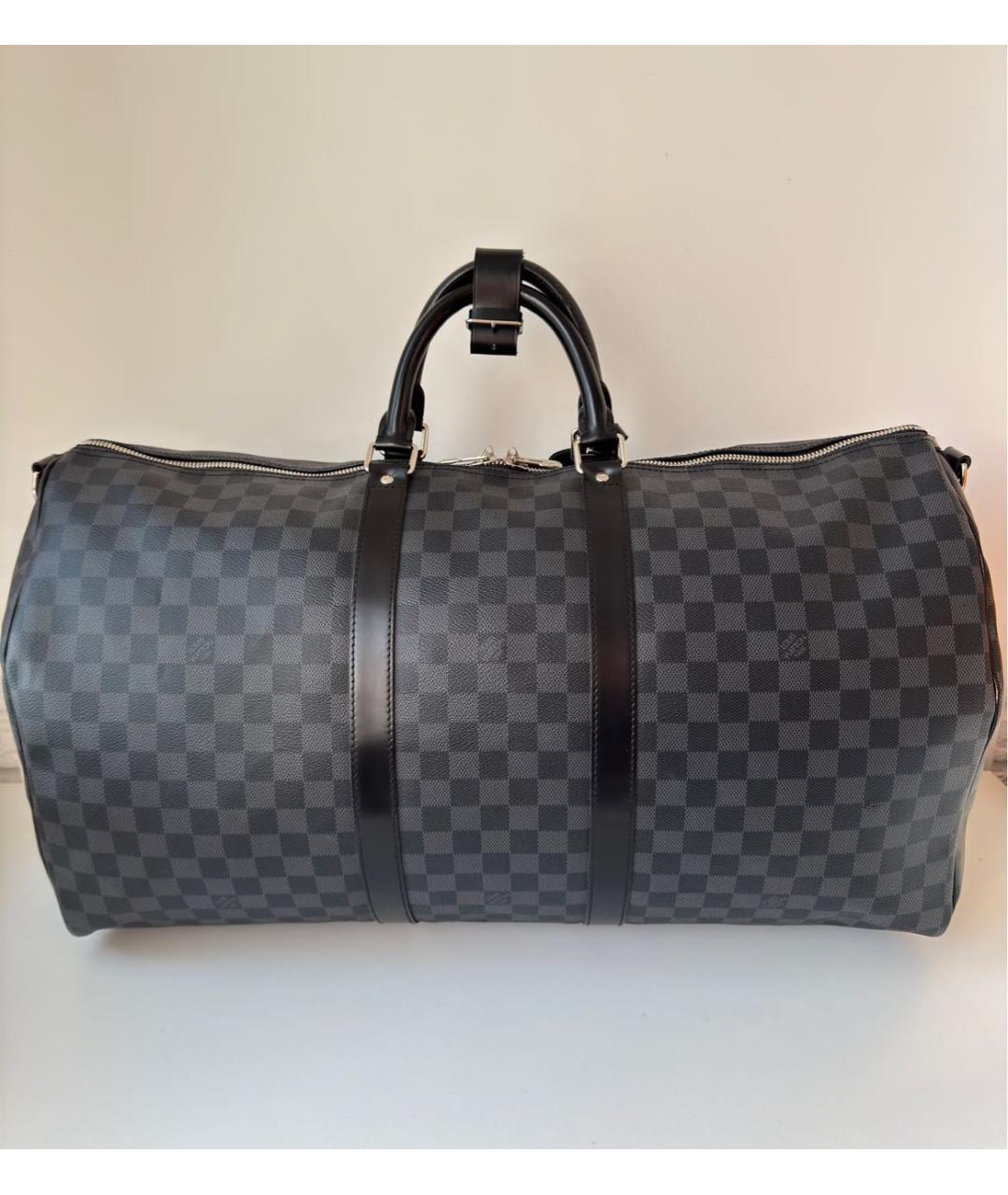 LOUIS VUITTON Черная дорожная/спортивная сумка, фото 4