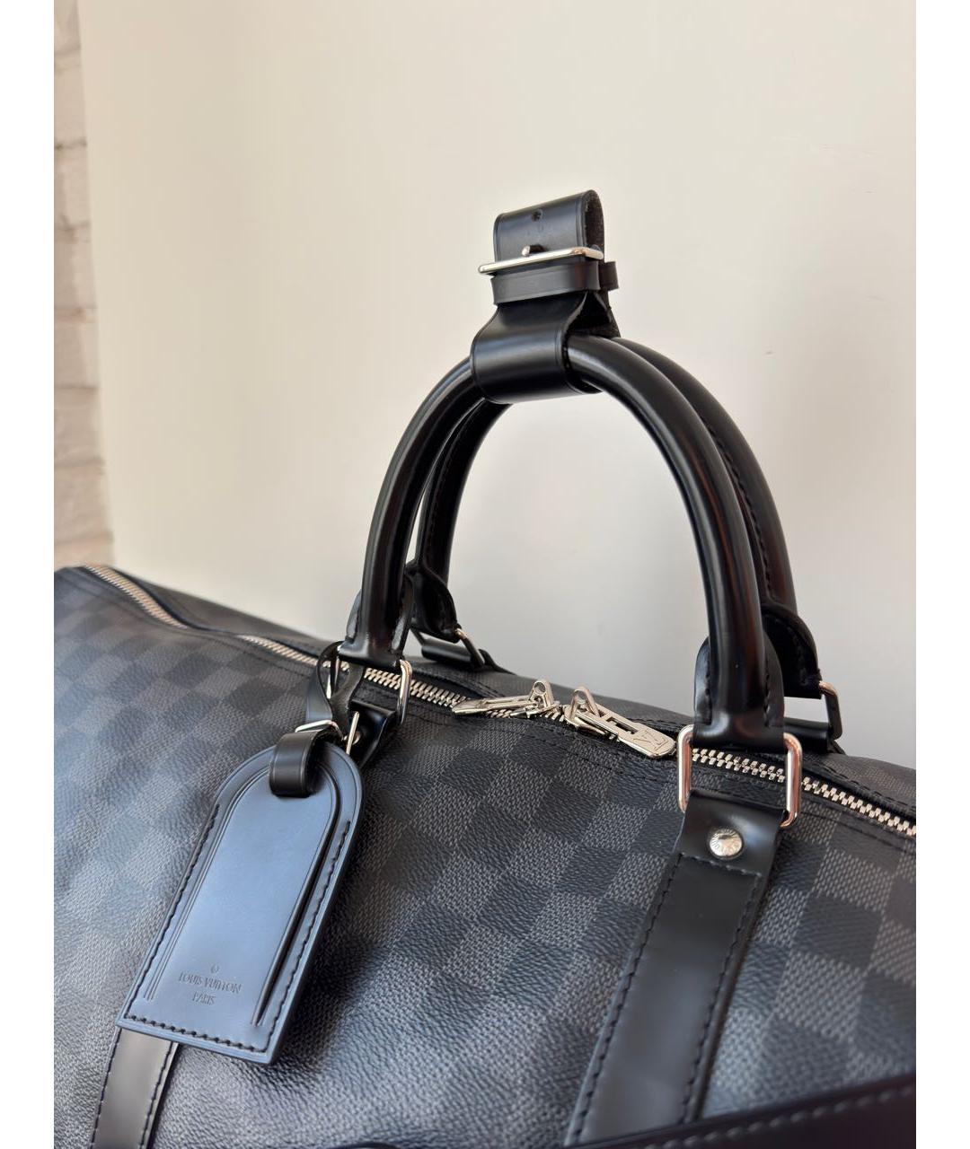LOUIS VUITTON Черная дорожная/спортивная сумка, фото 3