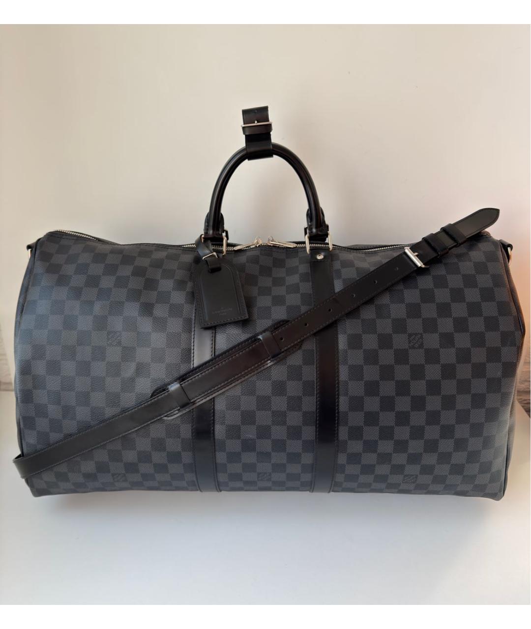 LOUIS VUITTON Черная дорожная/спортивная сумка, фото 8