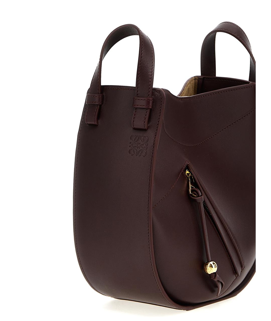LOEWE Бордовая кожаная сумка через плечо, фото 3