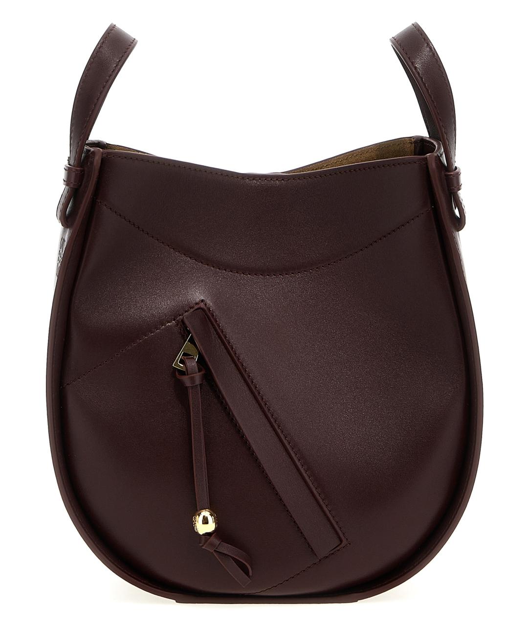 LOEWE Бордовая кожаная сумка через плечо, фото 1
