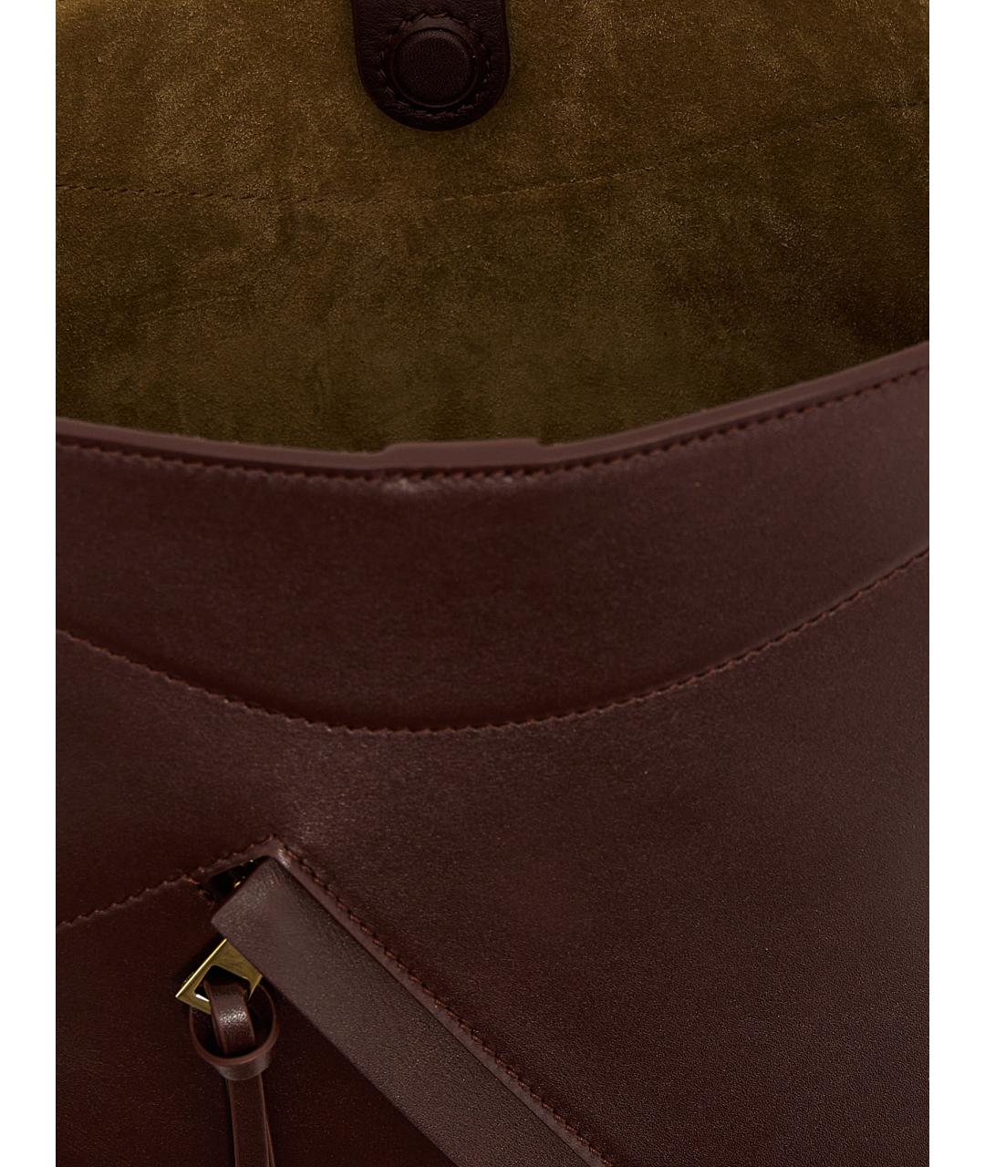 LOEWE Бордовая кожаная сумка через плечо, фото 4