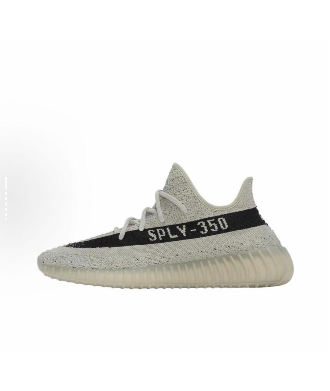 ADIDAS YEEZY Бежевые текстильные низкие кроссовки / кеды, фото 2