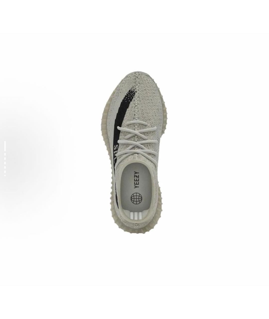 ADIDAS YEEZY Бежевые текстильные низкие кроссовки / кеды, фото 4