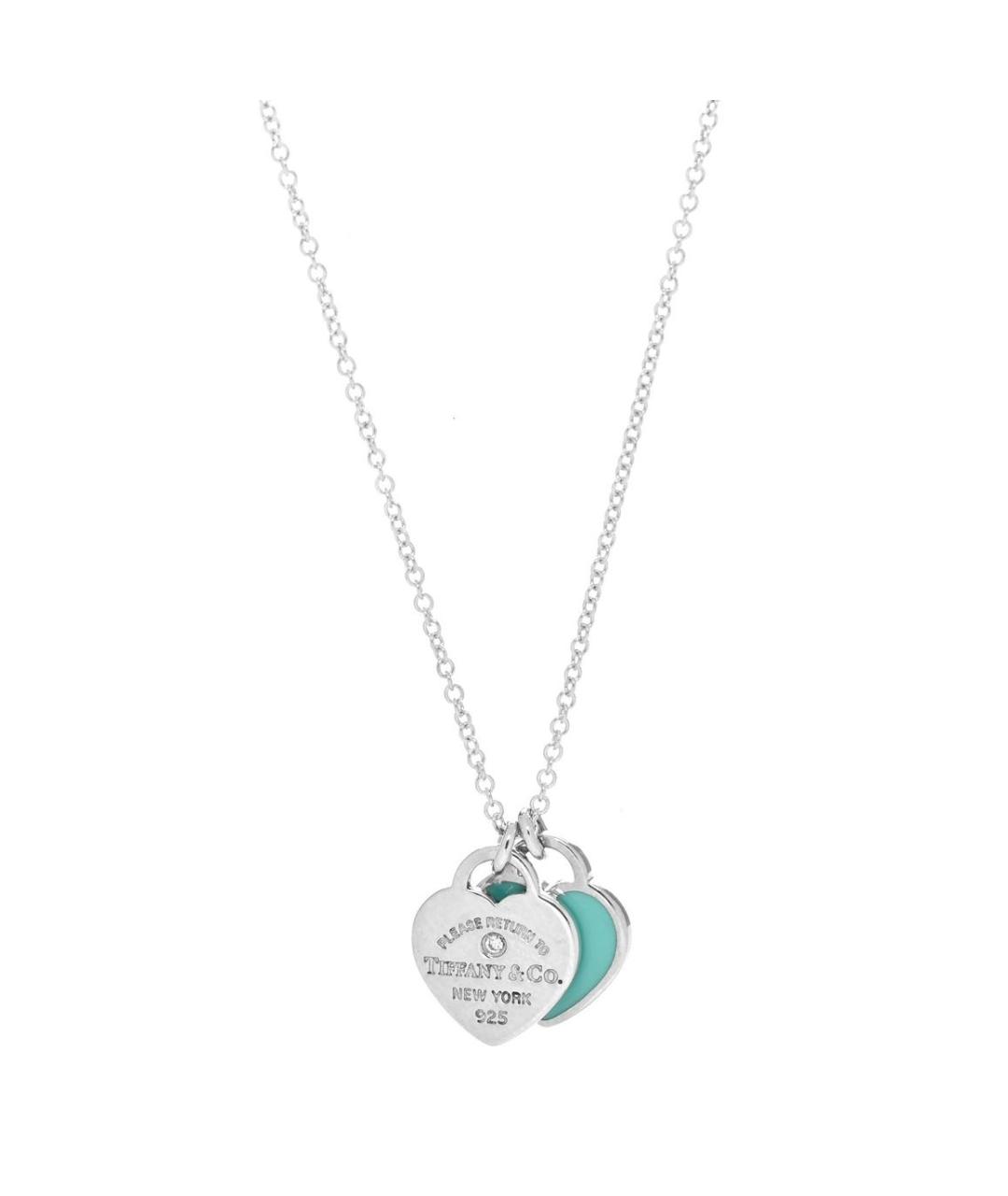 TIFFANY&CO Бирюзовая серебряная подвеска, фото 1