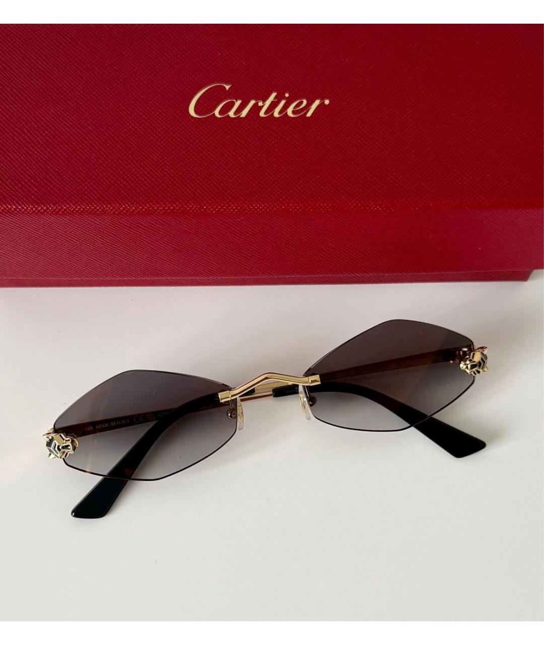 CARTIER Серые металлические солнцезащитные очки, фото 2