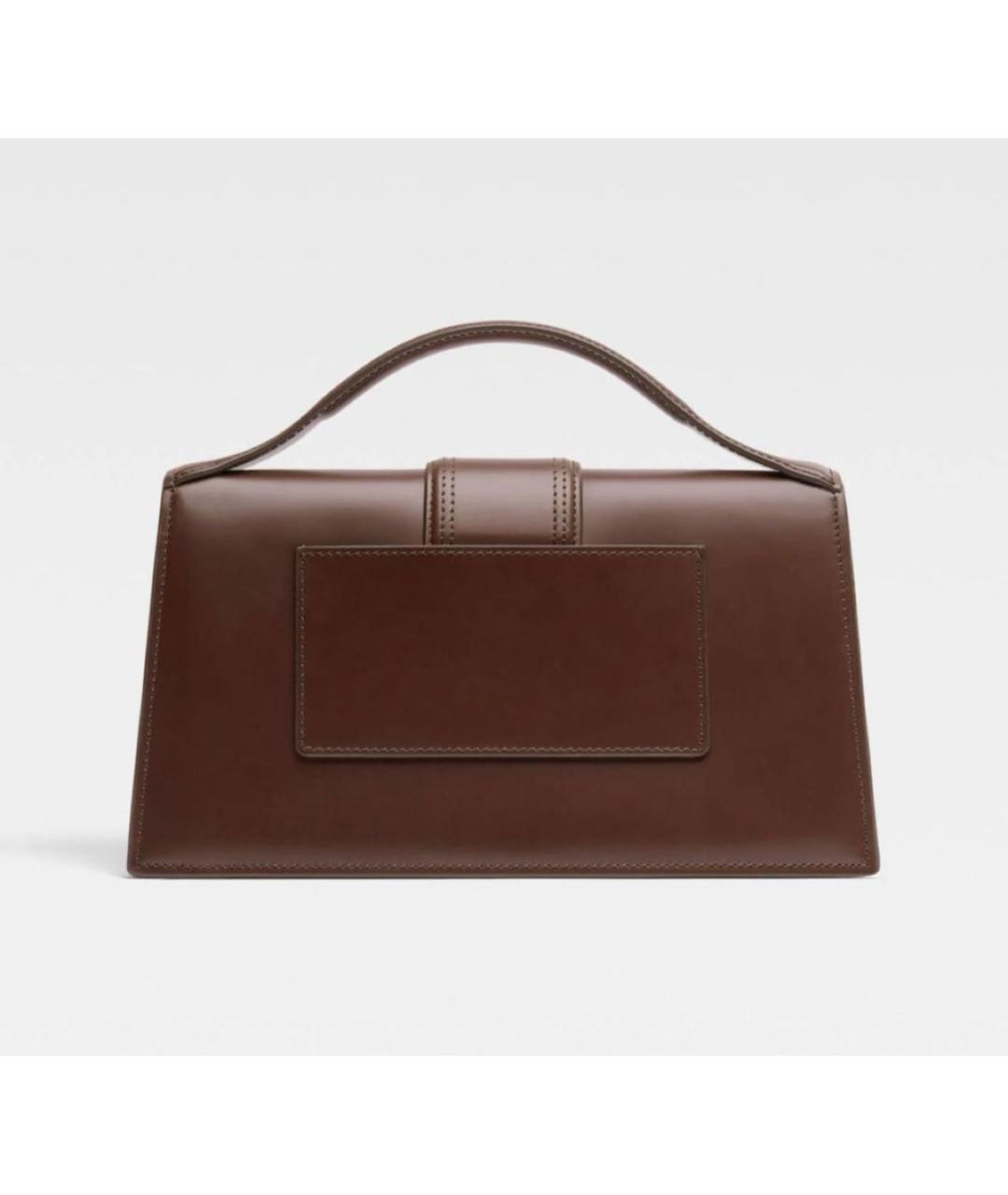 JACQUEMUS Коралловая кожаная сумка с короткими ручками, фото 3