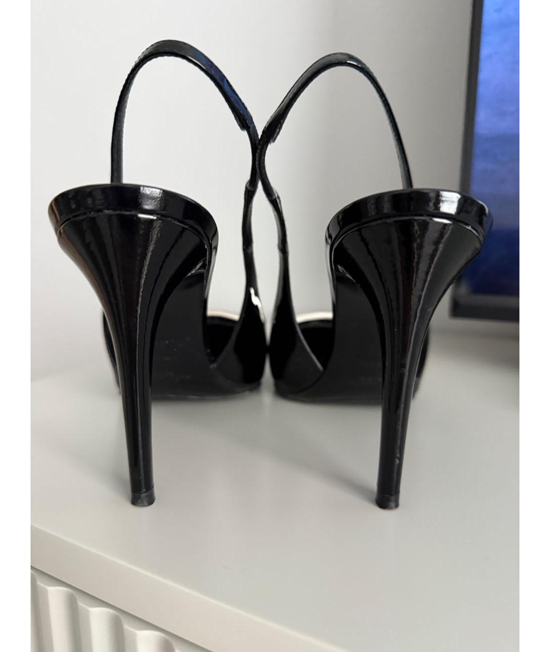 SAINT LAURENT Черные туфли из лакированной кожи, фото 4