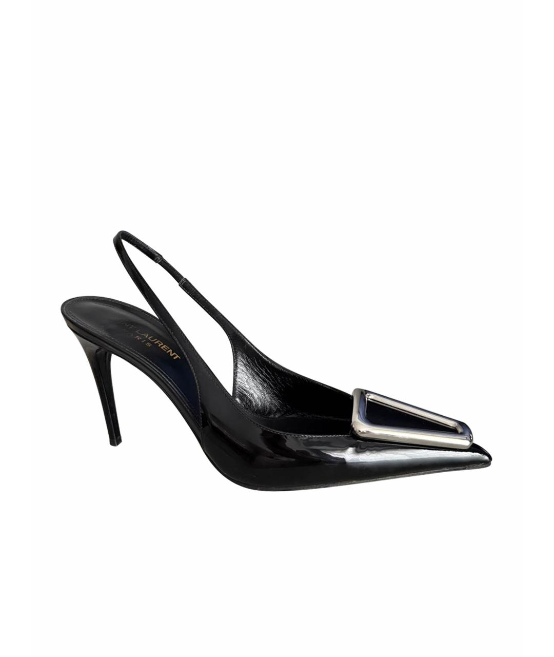 SAINT LAURENT Черные туфли из лакированной кожи, фото 7