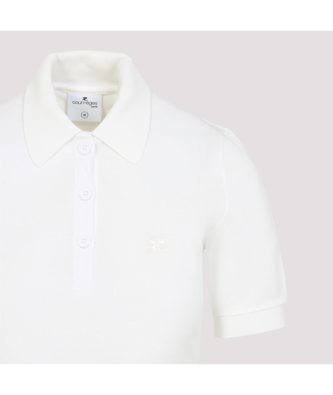 COURREGES Белое хлопковое повседневное платье, фото 5