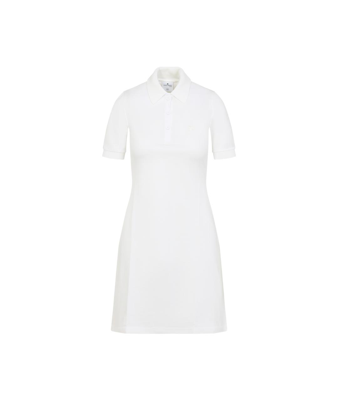 COURREGES Белое хлопковое повседневное платье, фото 1
