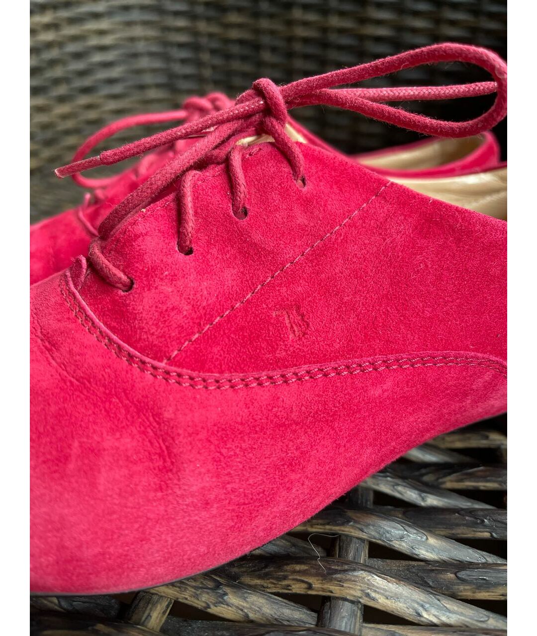 TOD'S Красные замшевые брогги и оксфорды, фото 4
