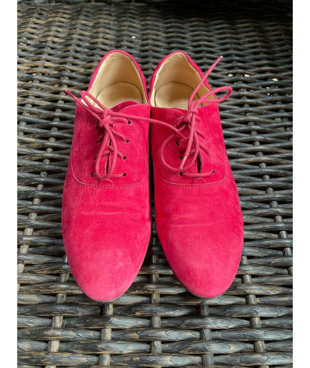 TOD'S Красные замшевые брогги и оксфорды, фото 2