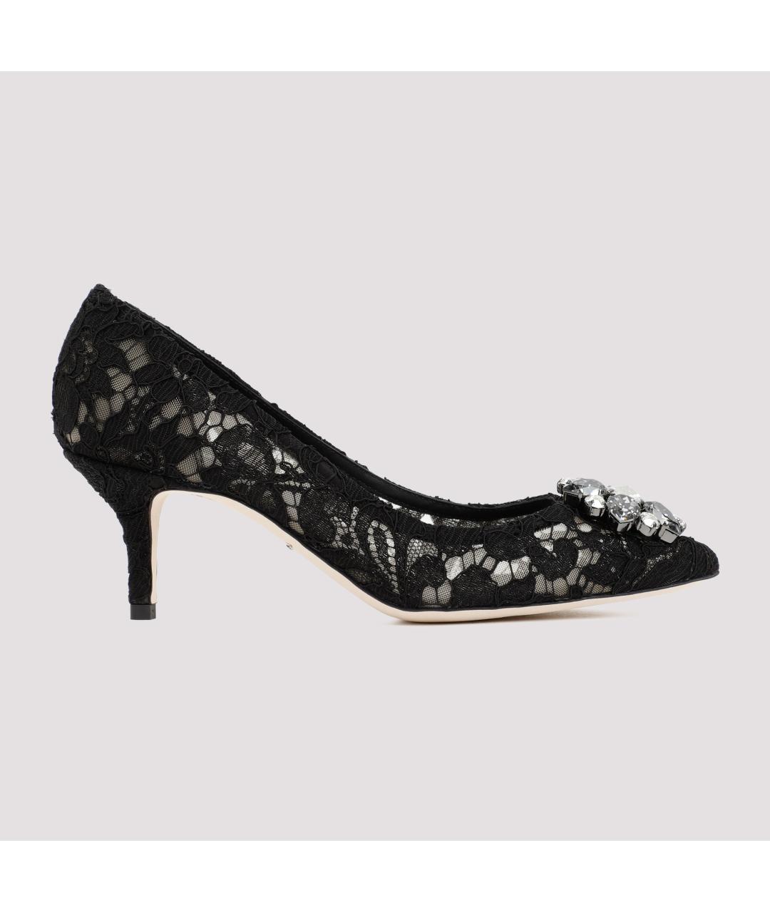 DOLCE&GABBANA Черные текстильные туфли, фото 3