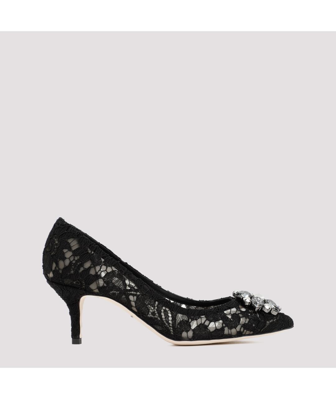 DOLCE&GABBANA Черные текстильные туфли, фото 2
