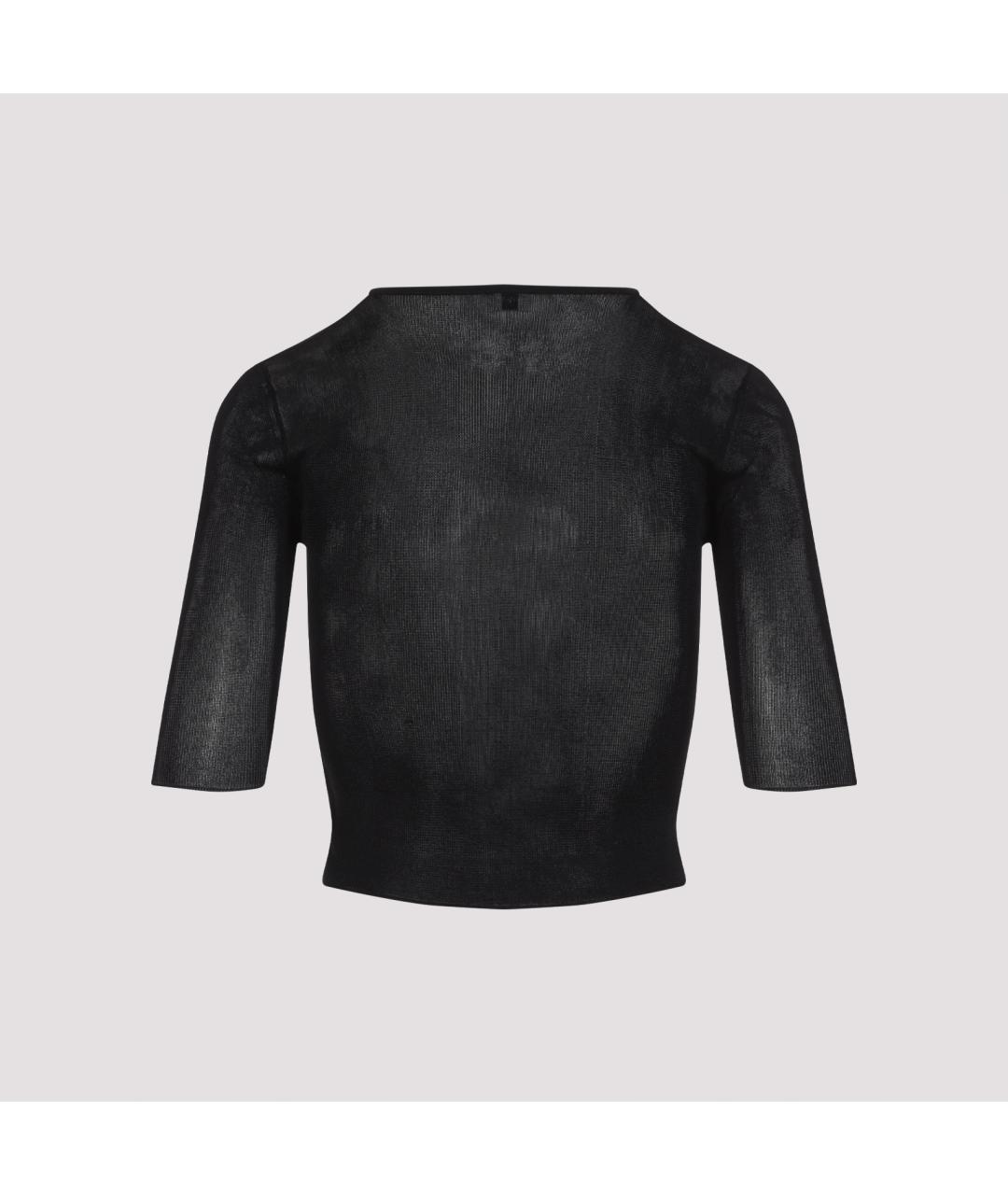 SAINT LAURENT Черная вискозная футболка, фото 4