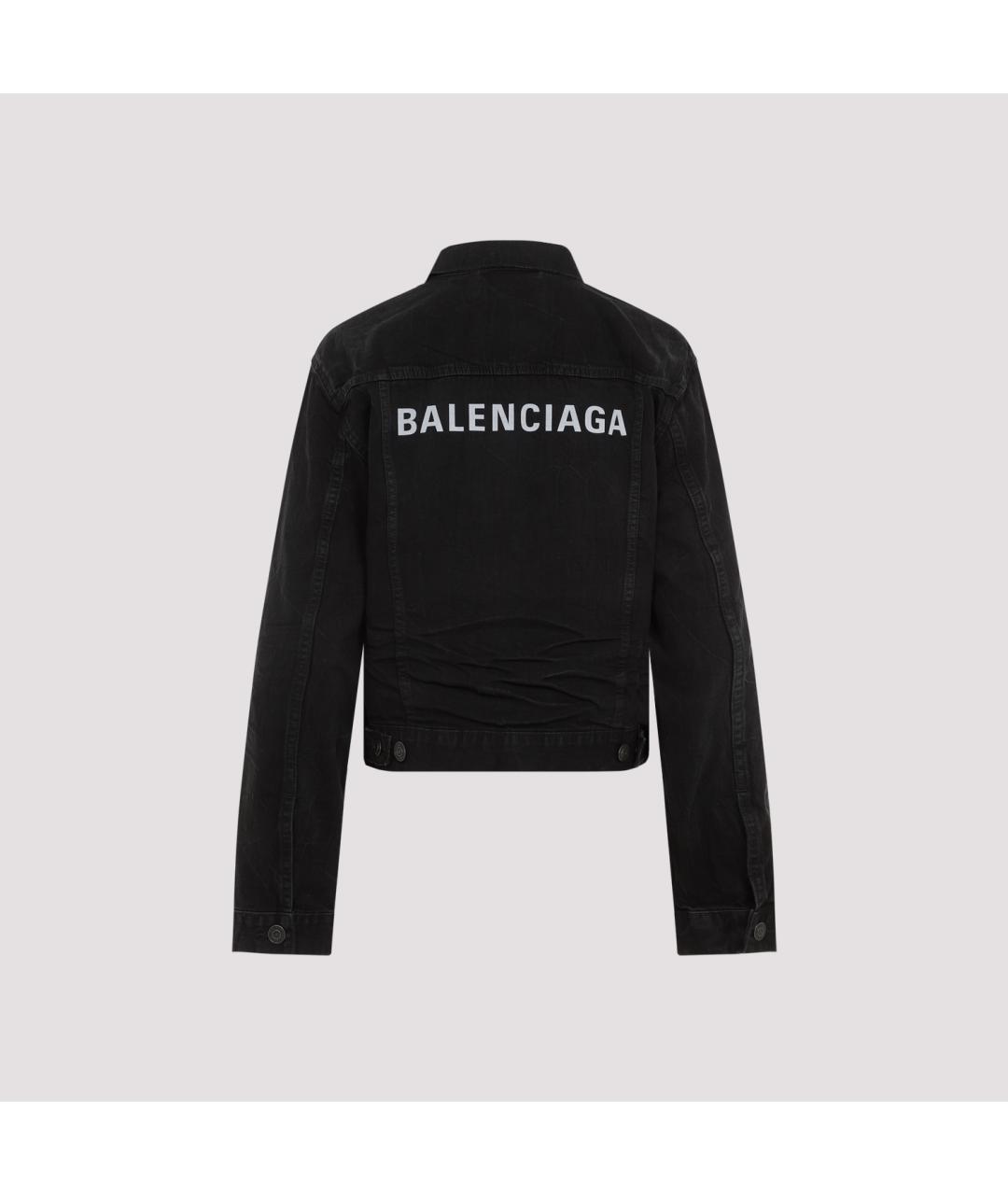 BALENCIAGA Черная хлопковая куртка, фото 4