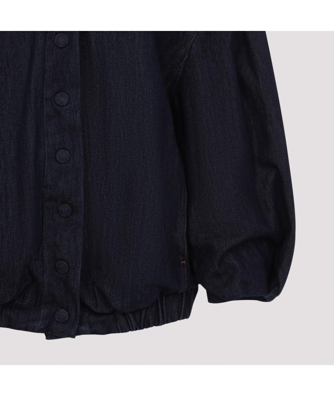 DRIES VAN NOTEN Темно-синяя хлопковая куртка, фото 6