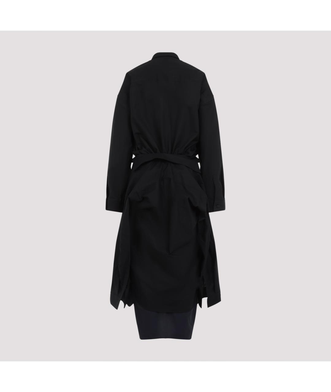 BALENCIAGA Черная хлопковая рубашка, фото 4