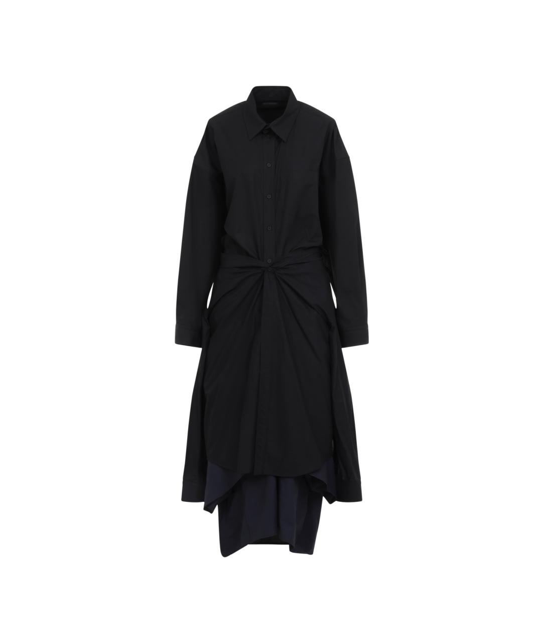 BALENCIAGA Черная хлопковая рубашка, фото 1