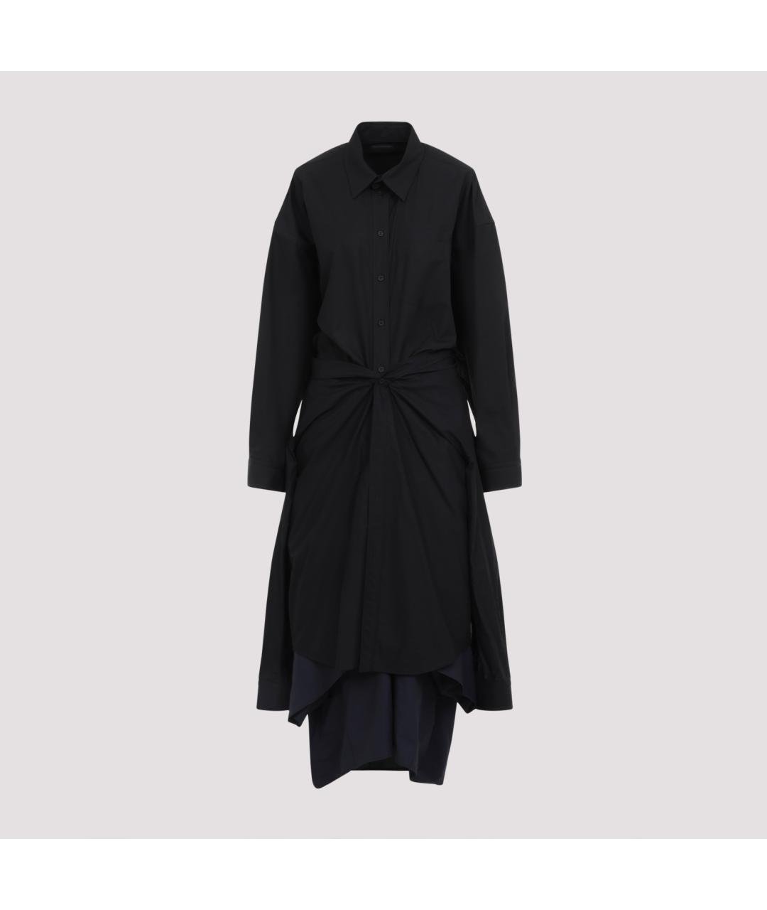 BALENCIAGA Черная хлопковая рубашка, фото 3