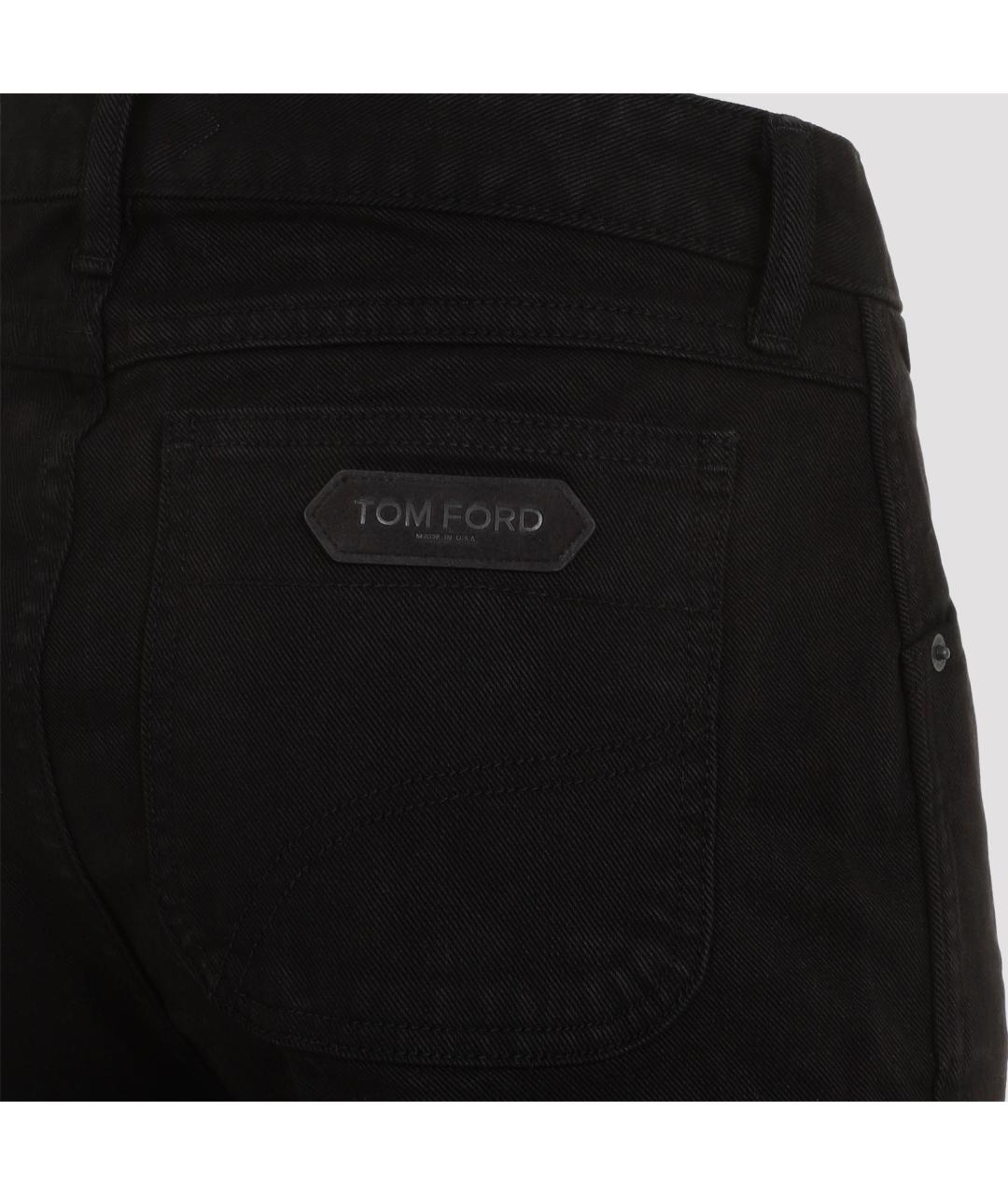 TOM FORD Черные хлопковые прямые джинсы, фото 5