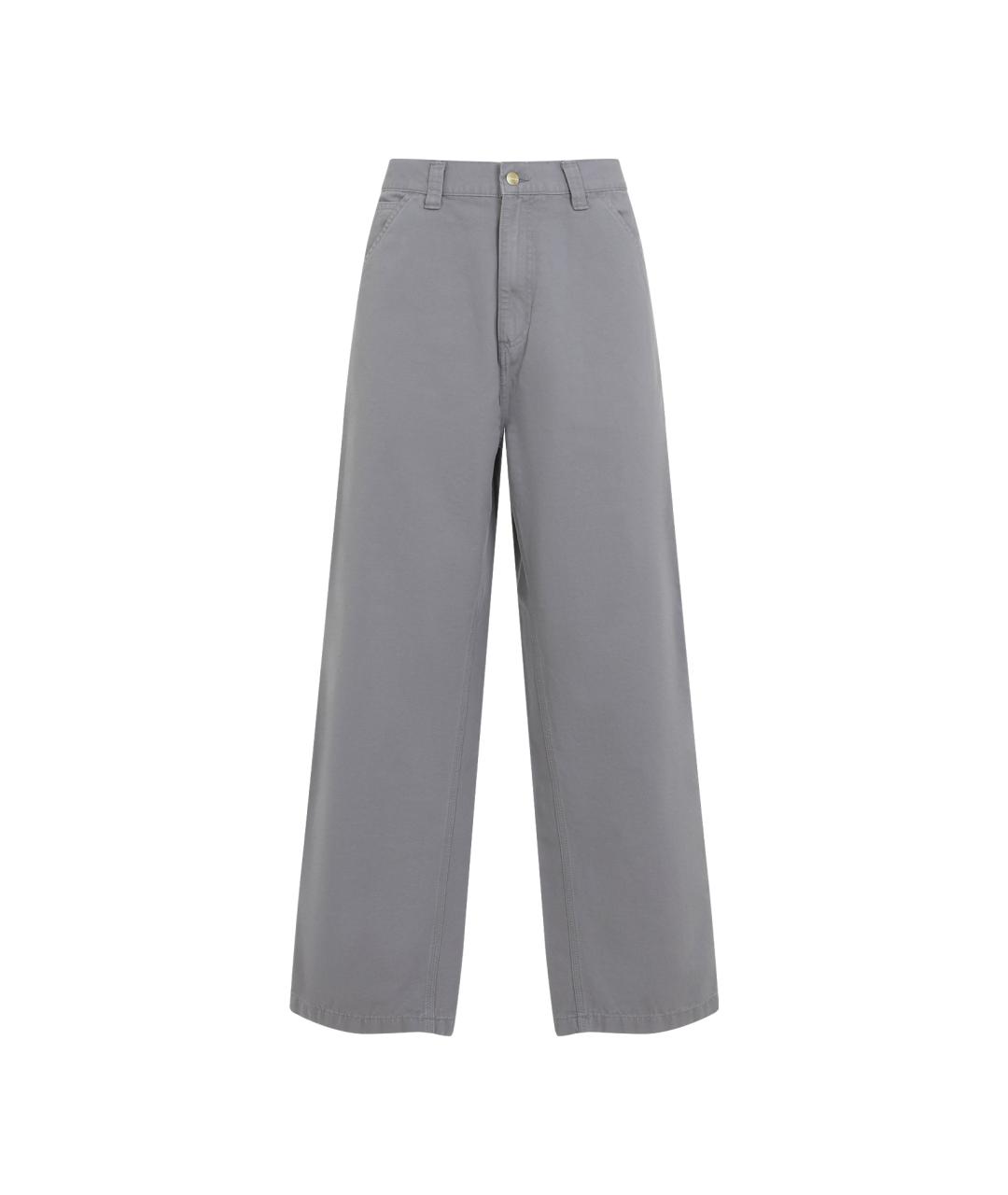 CARHARTT WIP Серые хлопковые прямые джинсы, фото 1