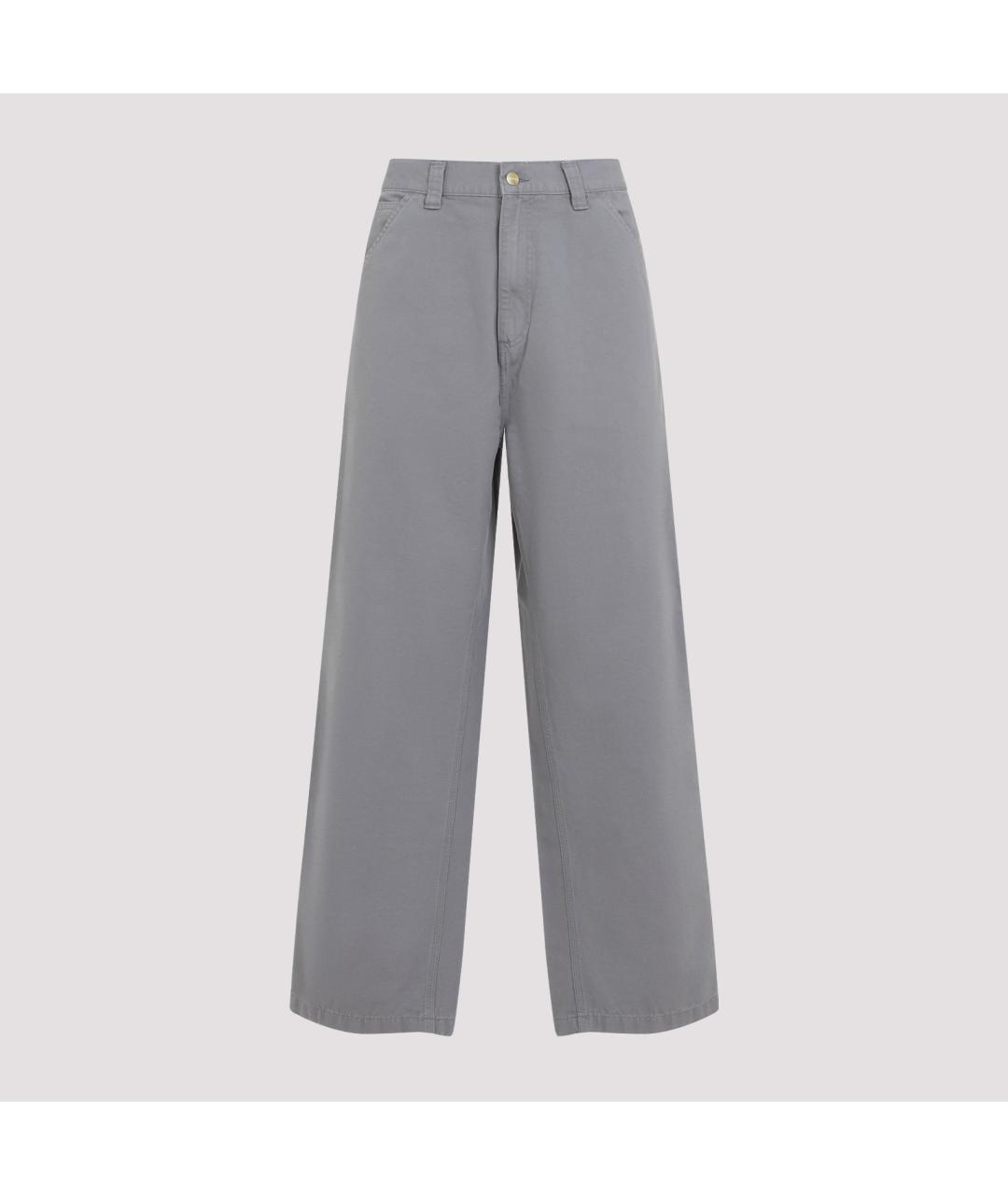 CARHARTT WIP Серые хлопковые прямые джинсы, фото 3