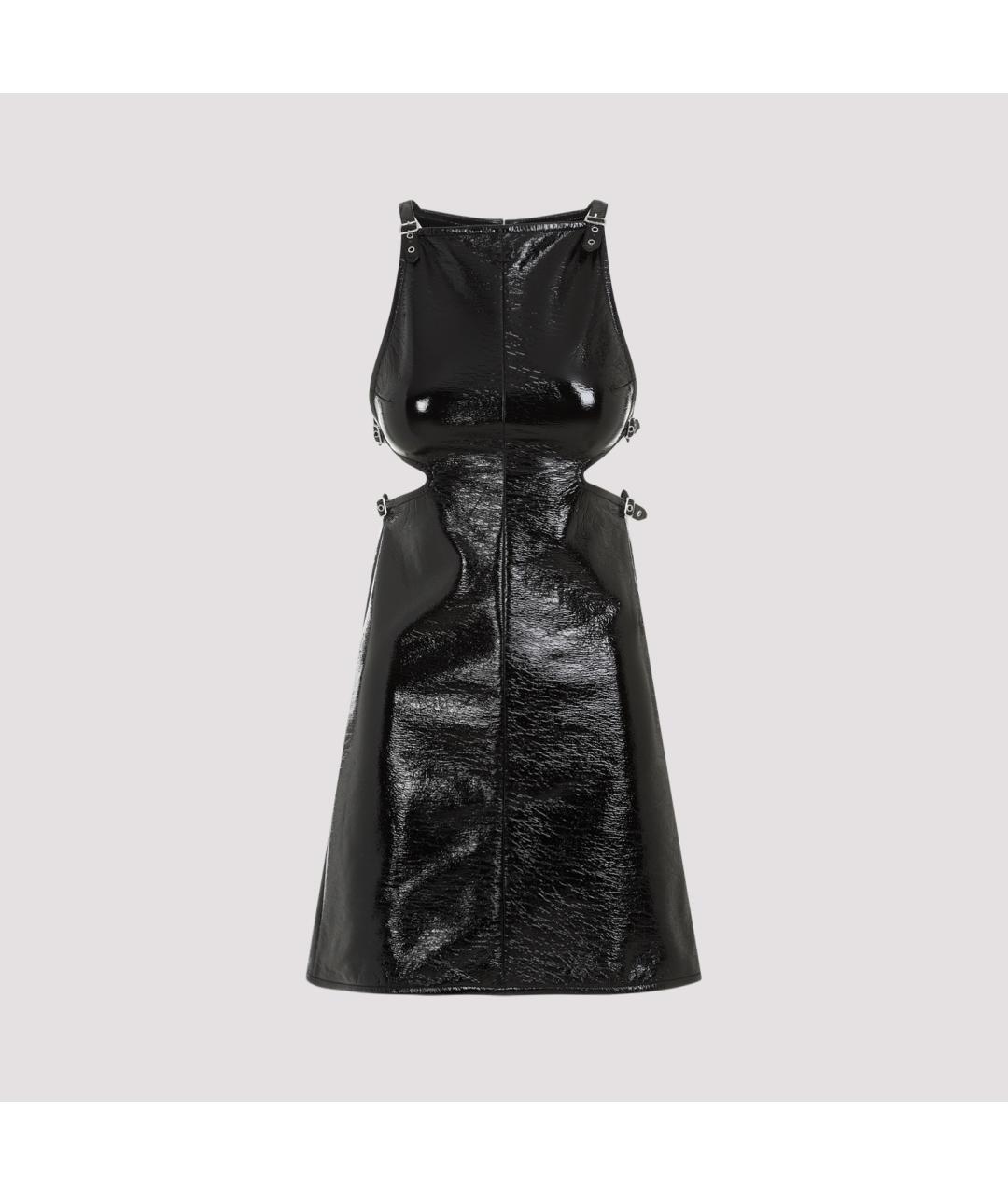 COURREGES Черное хлопковое повседневное платье, фото 3