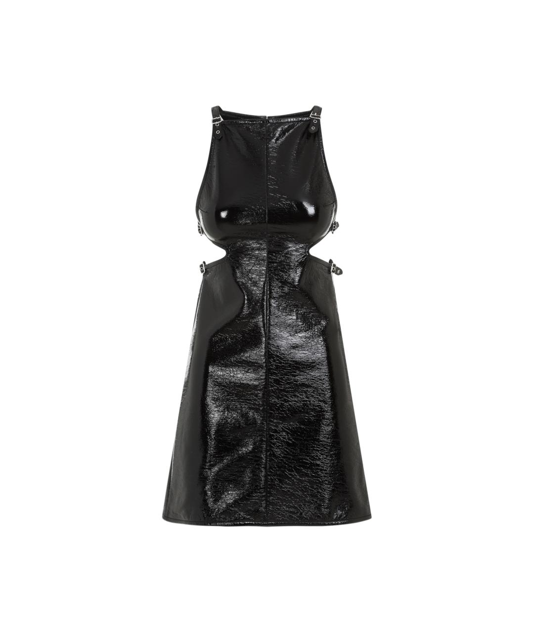 COURREGES Черное хлопковое повседневное платье, фото 1