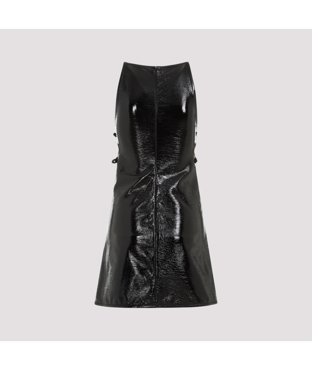 COURREGES Черное хлопковое повседневное платье, фото 4