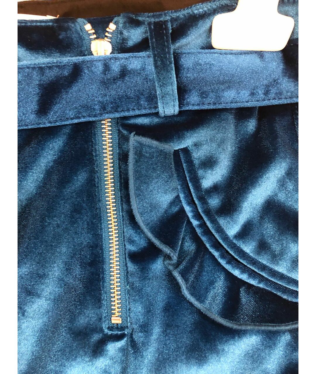 SELF-PORTRAIT Синие полиэстеровые шорты, фото 4