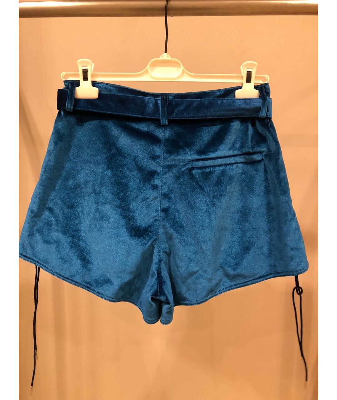SELF-PORTRAIT Синие полиэстеровые шорты, фото 2