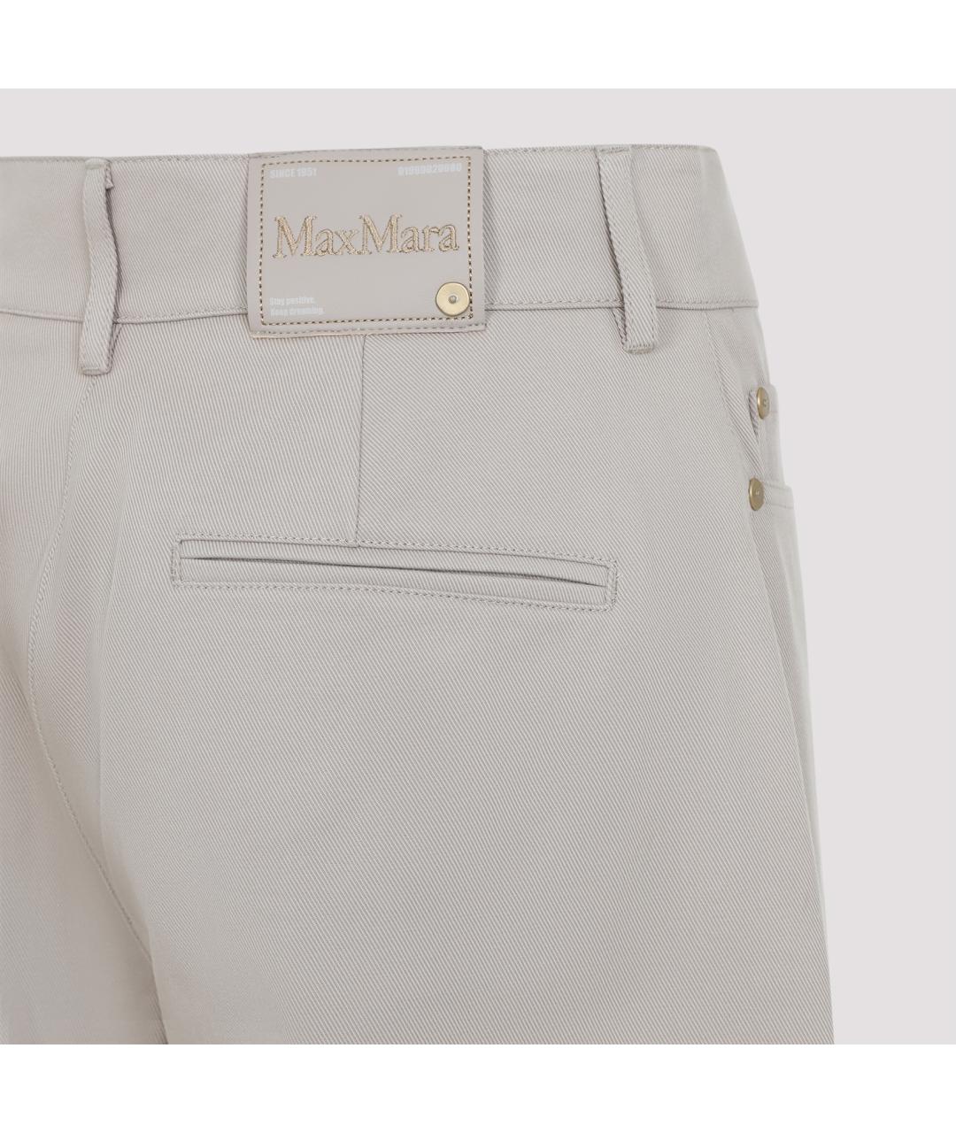 'S MAX MARA Серые хлопковые брюки широкие, фото 3